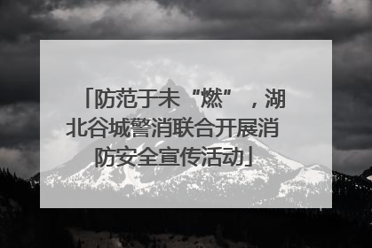 防范于未“燃”，湖北谷城警消联合开展消防安全宣传活动